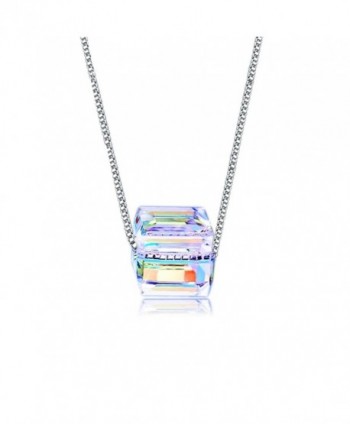 Austria Swarovski Crystal Necklace Sterling - A Necklace Square Swarvoski A2 - CD187DK4YUY