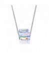 Austria Swarovski Crystal Necklace Sterling - A Necklace Square Swarvoski A2 - CD187DK4YUY