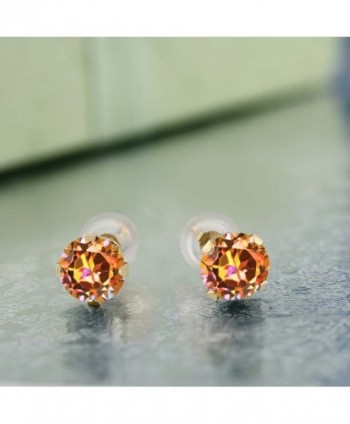 Ecstasy Mystic Yellow 4 Prong Earrings in Women's Stud Earrings