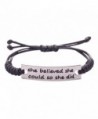 Jane Stone Fashion Inspirational Leather Bracelets Silver Plated Ornaments for Women Girls - Braided-Believe - CT12MYWDFB5