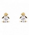 10K Gold CZ Penguin Earrings - C7118IVCLR5