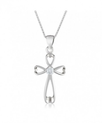 Silver Cross Womens Necklace - Infinity Holy Jesus Pendant Jewelry for Girls- Teens- Women - C712ODND6ZW