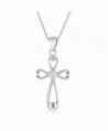 Silver Cross Womens Necklace - Infinity Holy Jesus Pendant Jewelry for Girls- Teens- Women - C712ODND6ZW