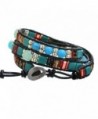 BeadChica Wrap Bracelet for Women Unique Handmade Beaded Button Lock Leather - Color 1 - CX17YR4LH5L