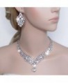 EVER FAITH Austrian V shaped Silver Tone in Women's Jewelry Sets