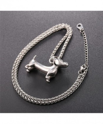 U7 Necklace Stainless Dachshund Pendant in Women's Pendants