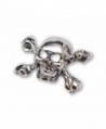 Gothic Skull and Crossbones Jacket or Hat Pin Polished Silver Finish Pewter - CG11FATP5ST