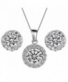 YiYi Operation Jewelry Sets Silver Necklace Earrings Chain Cubic Zirconia Women's Wedding - CJ12N2Q5BLI