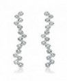 MYJS Fidelity Rhodium Plated Bubbles Dangle Drop Earrings with Clear Swarovski Crystals- - CF1230NDDTP