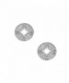 Spinningdaisy Handmade Brushed Compass Earrings in Women's Stud Earrings