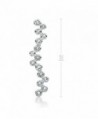 Fidelity Rhodium Earrings Swarovski Crystals in Women's Drop & Dangle Earrings