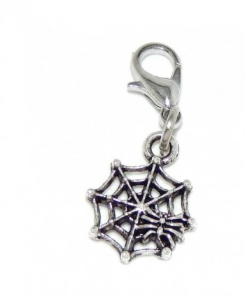 Pro Jewelry Dangling "Spider on a Spider Web" Clip-on Bead for Charm Bracelet 43446 - CZ11Q7TBD7J