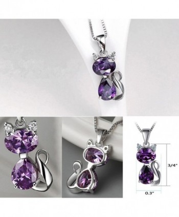 DreamsEden Amethyst Pendant Necklace Greeting in Women's Pendants