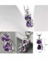 DreamsEden Amethyst Pendant Necklace Greeting in Women's Pendants