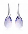 Teardrop DIY Swarovski Crystals Dangle Earrings Made with Genuine Platinum Plated By Ginasy - Teardrop purple - CS186T2ZA07
