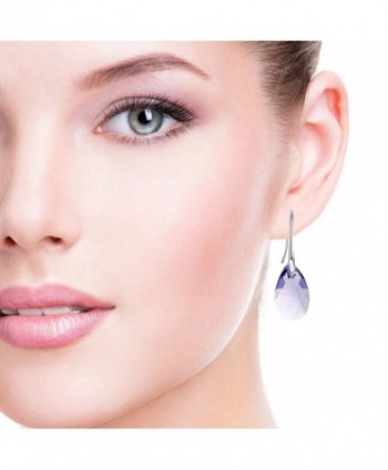 Teardrop Swarovski Crystals Earrings Ginasy in Women's Drop & Dangle Earrings
