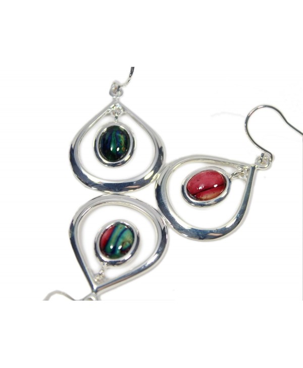 Heathergems Open Teardrop Earrings Silver Plated - C812FUP6ESD