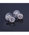 Cubic Zirconia Earrings White Gold Plated