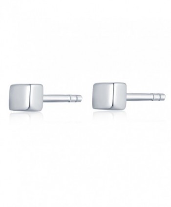 MBLife Sterling Silver Square Earrings