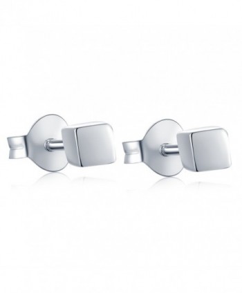 MBLife Sterling Silver Square Earrings in Women's Stud Earrings