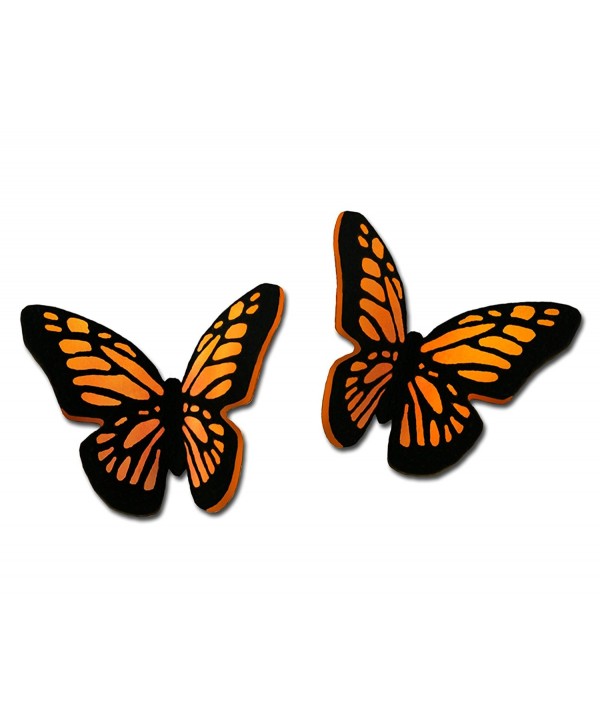 Sienna Sky Orange Monarch 3D Butterfly Hand Painted Small Stud Post Earrings with Gift Box Made USA - CN182HARXZQ