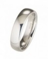 MJ 6mm White Tungsten Carbide Polished Classic Wedding Ring - C711H9RPRQV