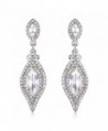 Janefashions BRIDAL AUSTRIAN CRYSTAL RHINESTONE SILVER CHANDELIER DANGLE EARRINGS GIFT E2087 (White) - CZ12O7CDGQL