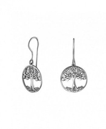 Handmade 925 Sterling Silver Celtic Tree Dangle Earrings - C617YYSKX8O