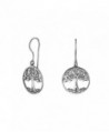 Handmade 925 Sterling Silver Celtic Tree Dangle Earrings - C617YYSKX8O