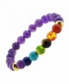 7 Chakra Balancing Stones Meditation Yoga Jewelry Stretch Bracelet - CH12EGTFMKF
