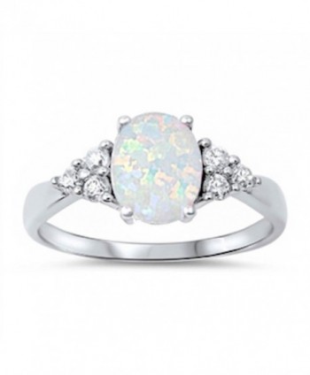 White Australian Opal & White CZ Ring - C911COZISVJ