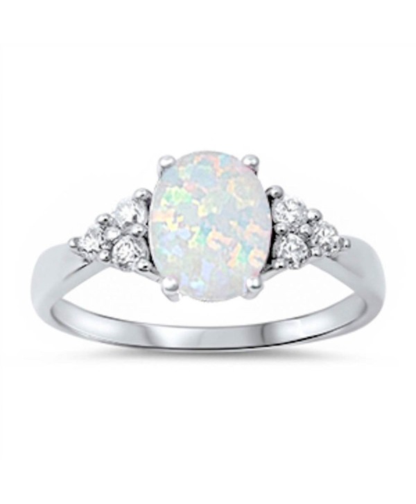 White Australian Opal & White CZ Ring - C911COZISVJ