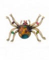 Alilang Super Large Enamel Paint Crystal Rhinestone Spider Insect Fashion Pin Brooch - CC112TAUTWJ