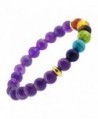 Balancing Meditation Bracelet Simulated Amethyst in Women's Stretch Bracelets