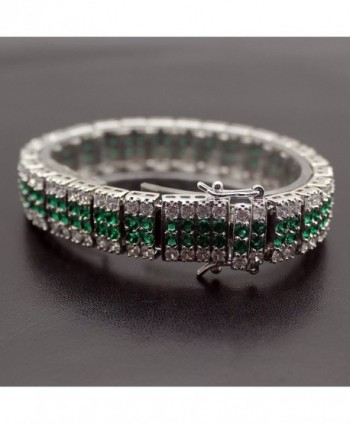 Tennis Bracelets Sterling Zirconia Peridot in Women's Tennis Bracelets