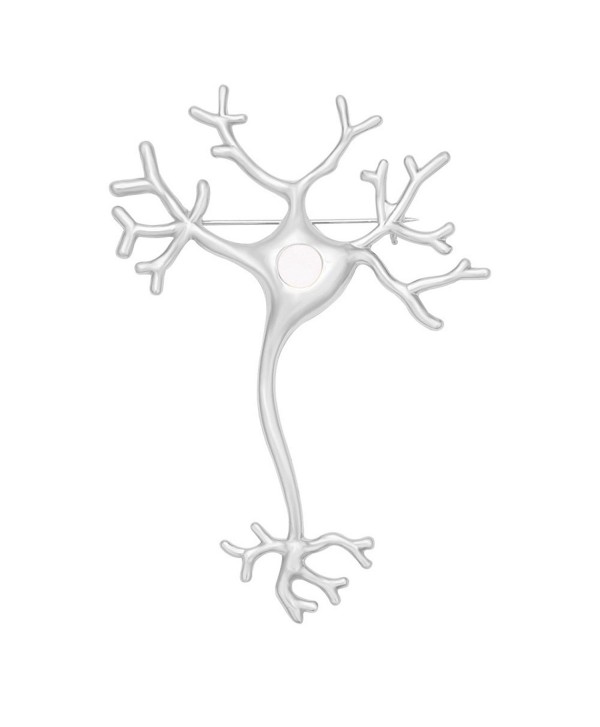 MANZHEN Science Jewelry Nerve Cell Brooch Pins Nerve Brooches - silver - C1185K64RZI