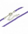 Purple Three Ply Twisted Faux Silk Cord Necklace extender - 4.0MM (16" - 20" Length Available) - CT1181PT1RL