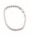 7-inch St. Silver Famous Charleston 400g Rice Bead Link Bracelet For Women Sturdy Bracelet 4x5 mm Beads - CU129IMD5DB