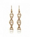 Double Helix Dangle Earrings Gold