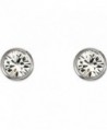 Crystal Bezel Titanium Piercing Earrings