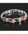 OPK Titanium Platinum Bracelet Zirconia in Women's Link Bracelets