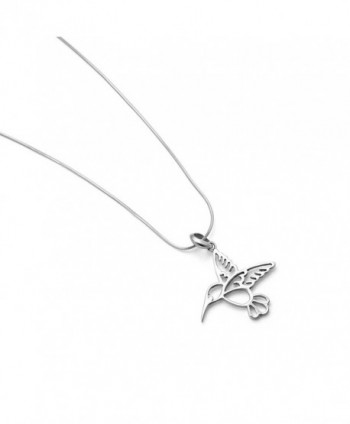 Sterling Beautiful Hummingbird Pendant Necklace