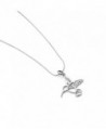 Sterling Beautiful Hummingbird Pendant Necklace