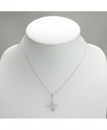 Sterling Beautiful Hummingbird Pendant Necklace in Women's Pendants