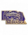 PinMart's State Shape of Nebraska and Nebraska Flag Lapel Pin - CS119PEKUR7