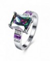Blean Women's 925 Sterling Silver 8mm Gemstone Filled Ring (Sizes 6 to 8) - C9183Y8AKRK