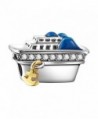 SOUFEEL Bon Voyage Cruise Ship Charm Crystal 925 Sterling Silver Fits European Charms Bracelets - CD12I4FX0ZV