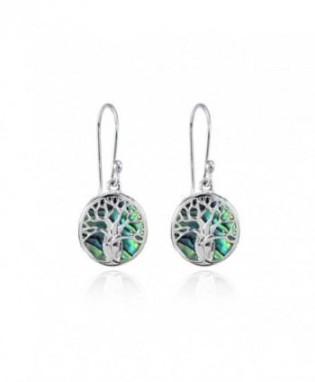 Sterling Silver Abalone Polished Earrings