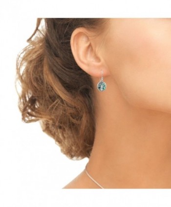 Sterling Silver Abalone Polished Earrings in Women's Drop & Dangle Earrings