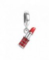 SOUFEEL "Pretty Women" Lipstick Charm Dangle Swarovski 925 Sterling Silver Charms Pendant For Bracelets - C511XRSA2QZ
